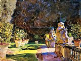 John Singer Sargent Canvas Paintings - Villa di Marlia Lucca